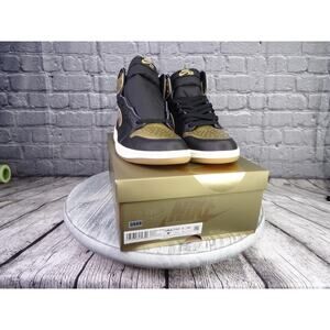 Air Jordan 1 Retro OG High Black Metallic Gold-Sail Men 9.5 New In Box